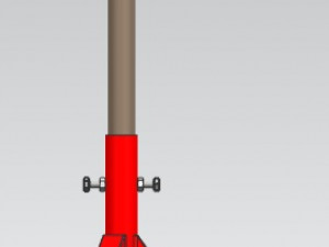 Hydraulic in-feed out-feed support roller Modèle 3D