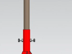 Hydraulic in-feed out-feed support roller 3D Model