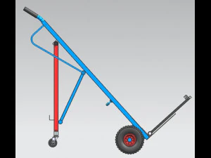 Handle truck for workshop trolley 3D Model