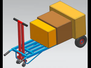 Handle truck for workshop trolley 3D Model