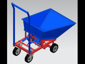 Hydraulic wheelbarrow for workshop 3D Model