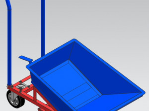 Hydraulic wheelbarrow for workshop 3D-Modell