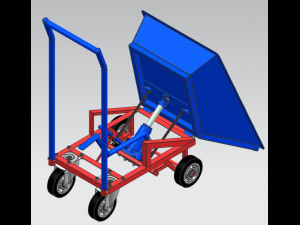 Hydraulic wheelbarrow for workshop 3D-Modell