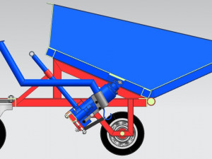 Hydraulic wheelbarrow for workshop 3D-Modell