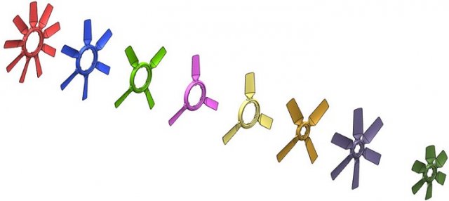 Fan Blade 3D Модель .c4d .max .obj .3ds .fbx .stl .blend 