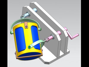 HAND OPERATED TUMBLER MIXER 3D CAD MODEL 3D 모델