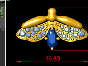 aquamarine firefly pendant 3D Baskı Modeli