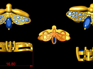 aquamarine firefly pendant 3D Baskı Modeli
