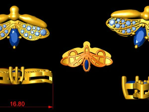 aquamarine firefly pendant 3D Print Model