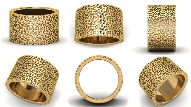 leopard texture ring Modèles 3D en vedette .c4d .max .obj .3ds .fbx .stl .blend 