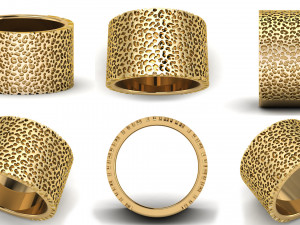 leopard texture ring 3D Print Model