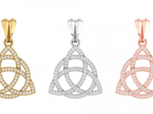 pingente de diamante triquetra celta Modelo de Impressão 3D