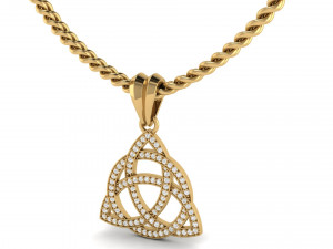triquetra celta diamond pendant 3D प्रिंट मॉडल