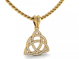 triquetra celta diamond pendant 3D प्रिंट मॉडल