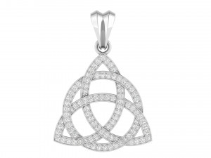 triquetra celta diamond pendant 3D प्रिंट मॉडल