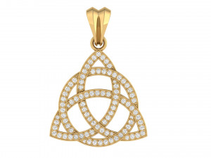 triquetra celta diamond pendant 3D प्रिंट मॉडल