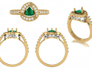 trillian filigree scroll engagement ring 3D Print Model