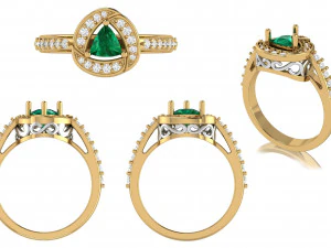 cincin pertunangan gulir kerawang trillian Model Cetak 3D