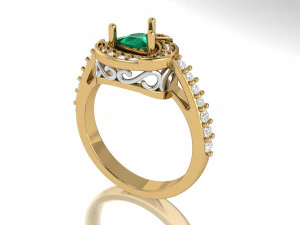 trillian filigree scroll engagement ring 3D Print Model