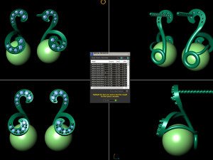 stylish pearl diamond earrings 3D Print Model