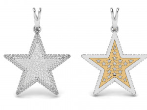 star diamond pendant Modèles 3D en vedette