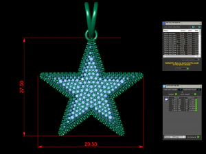 star diamond pendant 3D Print Model