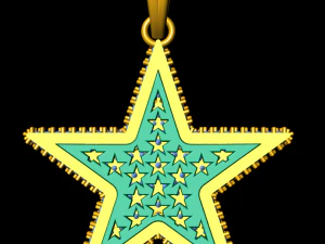 star diamond pendant 3D Print Model
