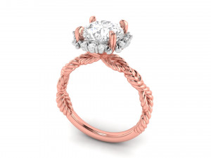 spiral knot engagement ring 3D Baskı Modeli