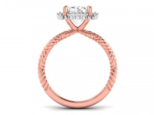 spiral knot engagement ring 3D Baskı Modeli