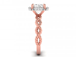 spiral knot engagement ring 3D Baskı Modeli