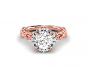 spiral knot engagement ring 3D Baskı Modeli