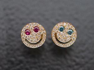 smiley emoji diamond earring 3D Print Model