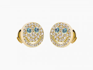 smiley emoji diamond earring 3D Print Model
