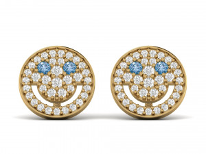 smiley emoji diamond earring Modello di stampa 3D