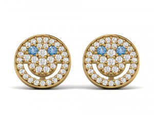 smiley emoji diamond earring 3D Print Model