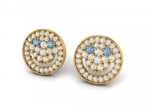 smiley emoji diamond earring 3D Print Model