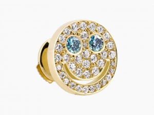 smiley emoji diamond earring 3D Print Model