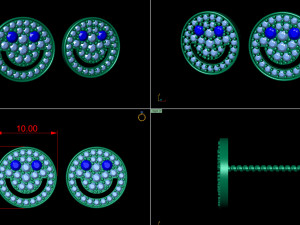 smiley emoji diamond earring Modello di stampa 3D