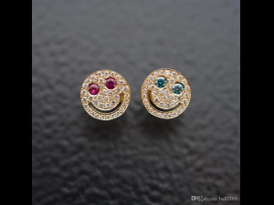 smiley emoji diamond earring Modello di stampa 3D