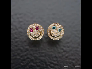 smiley emoji diamond earring 3D Print Model