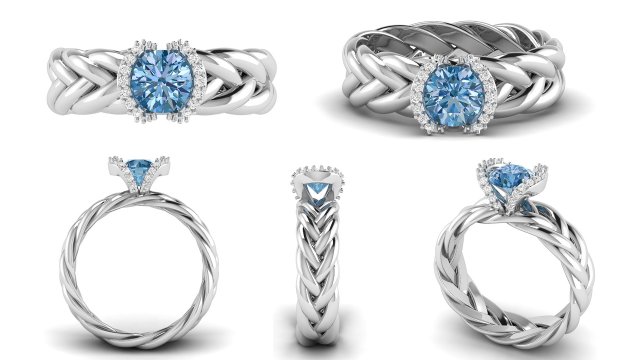 round knot engagement ring Modèles 3D en vedette .c4d .max .obj .3ds .fbx .stl .blend 