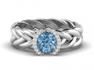 round knot engagement ring Modèles 3D en vedette