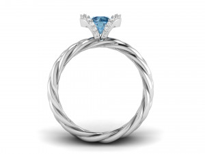 round knot engagement ring Modèles 3D en vedette
