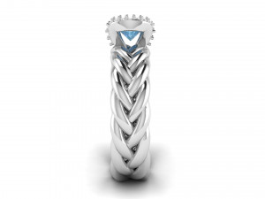 round knot engagement ring Modèles 3D en vedette