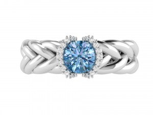 round knot engagement ring Modèles 3D en vedette