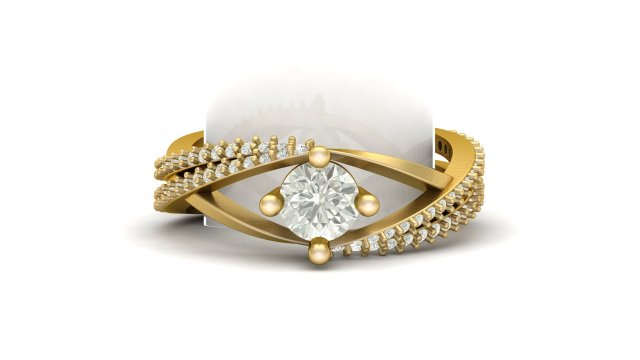 promise band twisted engagement ring 3D Baskı Modeli .c4d .max .obj .3ds .fbx .stl .blend 