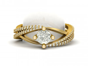 promise band twisted engagement ring Modello di stampa 3D