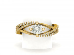 promise band twisted engagement ring 3D Baskı Modeli