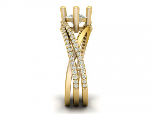 promise band twisted engagement ring 3D Baskı Modeli