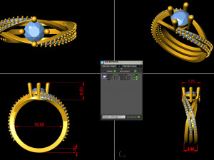 promise band twisted engagement ring 3D Baskı Modeli